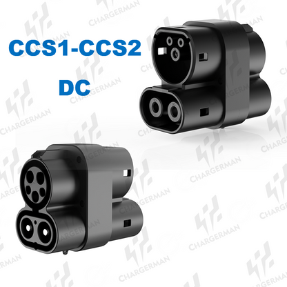 Chargerman CCS1-CCS2 Adapter|DC|DCAC|Black